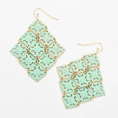 Gold and Mint Its Sensible Fashion Earrings.JPG